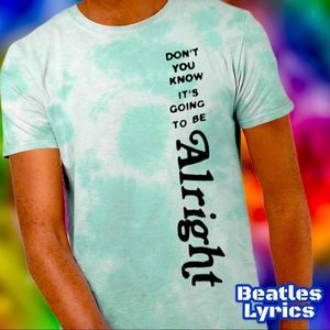 BEATLES REVOLUTION LYRICS TEE NWT T9